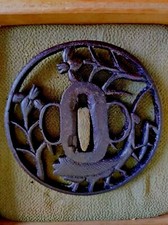 tsuba sukashi Sabre japonais wakizashi ou katana période edo