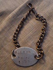 Plaque Identite Poilu Marseille 1914 Tranchee