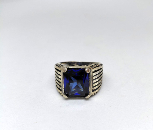 Bague saphir bleu t59 bijoux - bague,