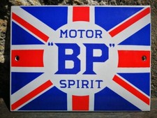 Plaque émaillée BP Enamel Sign no Shell Fina Esso Mobiloil Veedol
