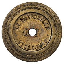France - jeton de consommation - Le Metrobille Villejuif - 20 centimes - laiton