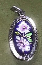 Pendentif Émaux Limoges Serti