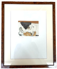 Litho estampe EROTIQUE, cadre : 53 x 43 cm