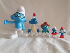 5 figurines schtroumpfs Kinder et McDonald's 2002 2016 2018