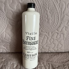 BOUTEILLE EN GRES BLANC BEIGE HAUTEUR 28 cm