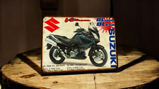 plaque métal vintage Suzuki 650 / 1000 DL . Vstrom