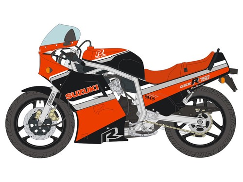 Decals suzuki gsx r750 - decals, 1/12