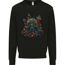 Sweatshirt Enfant Octopus Cthulhu Trippy Des Champignons Magiques