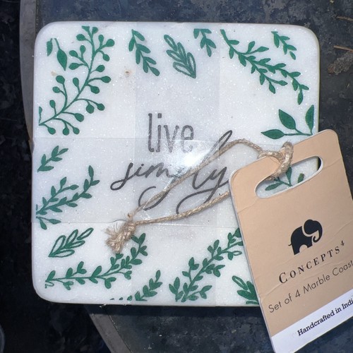 Marble coasters carrara white - marble,