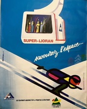 Affiche de ski par Jacques AURIAC. - "Super Lioran, savourez", ca. 1975