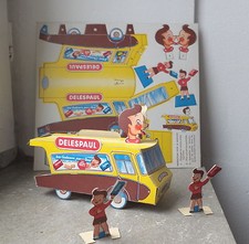 Camion publicitaire Delespaul des années 60' sur papier carton