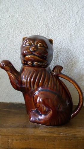Théière chat faïence - chat,