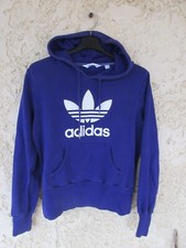 Sweat à capuche ADIDAS violet rétro vintage TREFOIL femme F 40