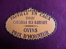 PLAQUE DE CONCOURS AGRICOLE /