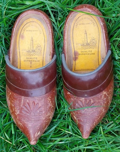 Sabots bois cuir maison - bois,