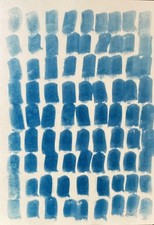 Monochrome Abstrait Cyanotype