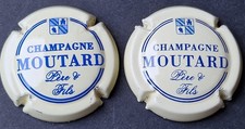 Lot lettre M3 - MOUTARD écusson / 2 CAPSULE PLAQUE DE MUSELET CHAMPAGNE