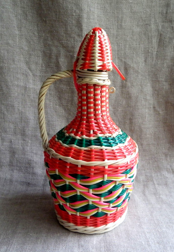 Bouteille scoubidou vintage - bouteille,