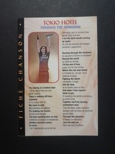 Fiche Chanson TOKIO HOTEL