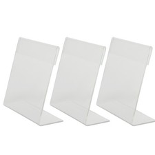  3 Pcs Étiquette De Prix Support D'affichage Pratique Porte-affiche En Acrylique