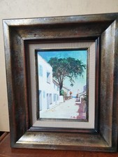 Tableau ancien Huile sur toile Chemin Provençal signée