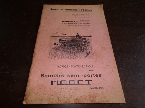 Notice utilisation semoirs - ",