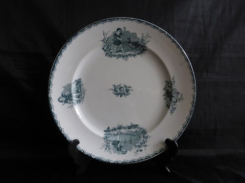 Grand plat rond faïence de - grand,
