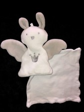 Doudou plat Lapin Ange blanc