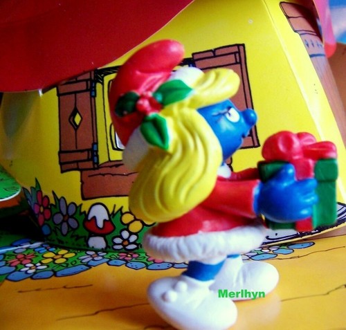 20208 schtroumpfette mere noel - schtroumpfette,