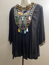 Mexican Boho Style Blouse Size