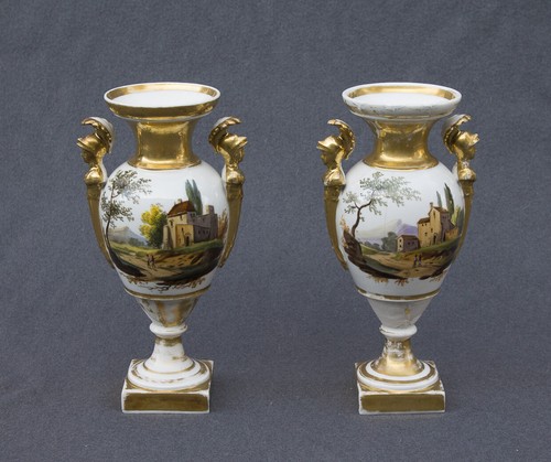 Paire vase porcelaine de - de, en