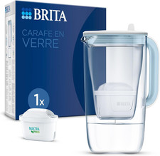 Carafe filtrante verre bleue - carafe,
