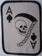 PATCH ECUSSON   USA   AS DE PIC  LA FAUCHEUSE  SKULL - Ref.042