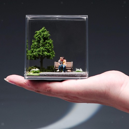 Vitrine miniature pour - , diorama