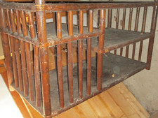 Destockage Lot de Brocante Meuble de Salon Télé Hi Fi Ronde Bois liens Cuir