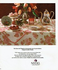 Publicité Advertising 120 1977  linge de table Nydel nappe Adeline