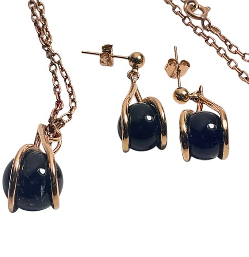 Parure collier boucles - &,