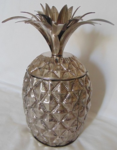 Ananas metal argenté - ananas,
