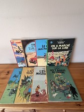 Lot de 8 anciens Tintin