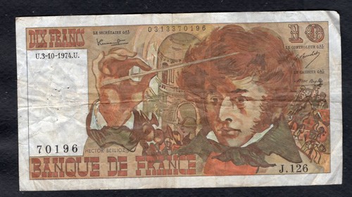 Francs berlioz 10 1974 - 10, 3.10.1974