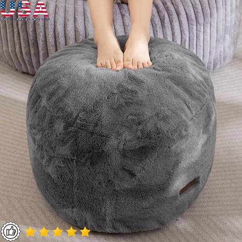 Comfortable round pouf ottoman - comfortable,