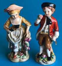 2 sujet figurine en porcelaine Dresden Carl Thieme ? porcelain figure porzellan