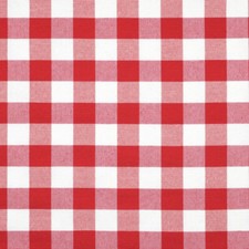 Tissu au mètre vichy rouge carreau 2,5cm x 2,5 cm coton polyester tissé teint160