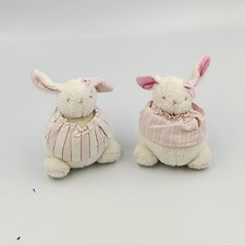 Doudou boule lapin blanc rose