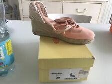 espadrilles compensées Castaner roses