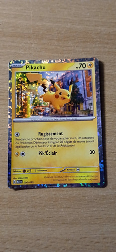 Carte pokémon pikachu 006 - pokémon, 006/015