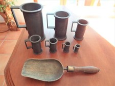 anciennes mesures en étain et