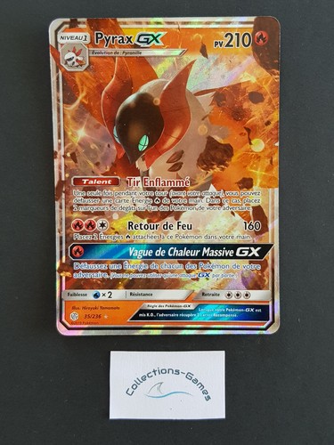 Carte pokémon pyrax - carte, gx