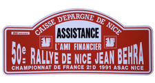 Ancienne plaque DU 50° RALLYE