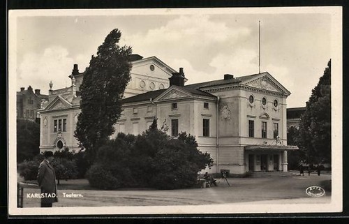 Karlstad teatern postcard - teatern,,